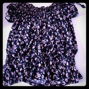 Off the shoulder flower top